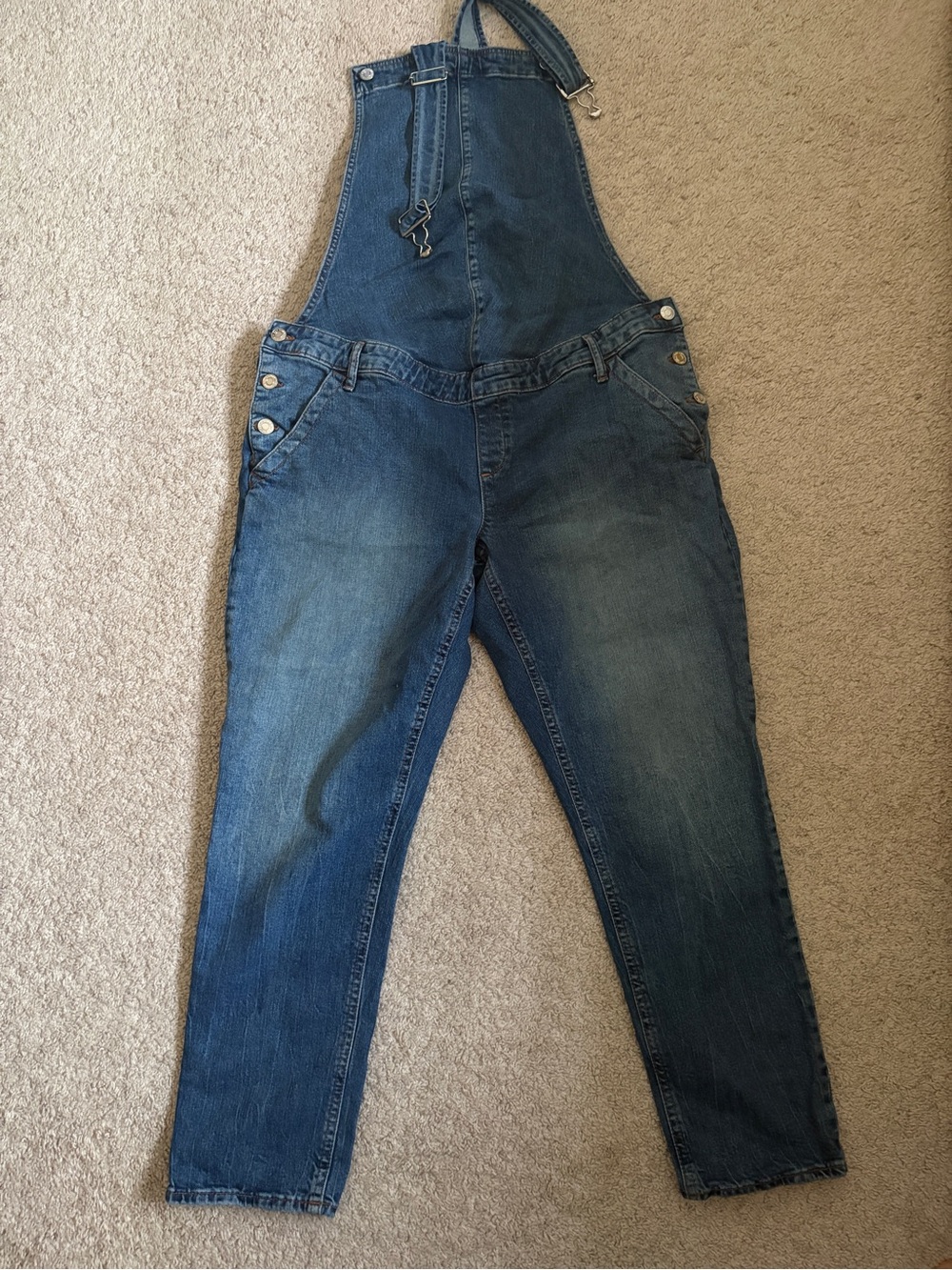 Gap Maternity Women's Denim Overalls - Blue
